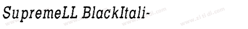 SupremeLL BlackItali字体转换